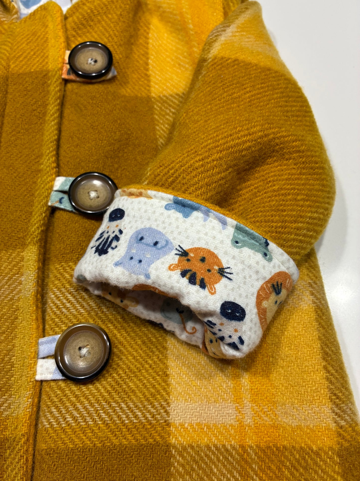 Size 2 Round Hood Wool Coat