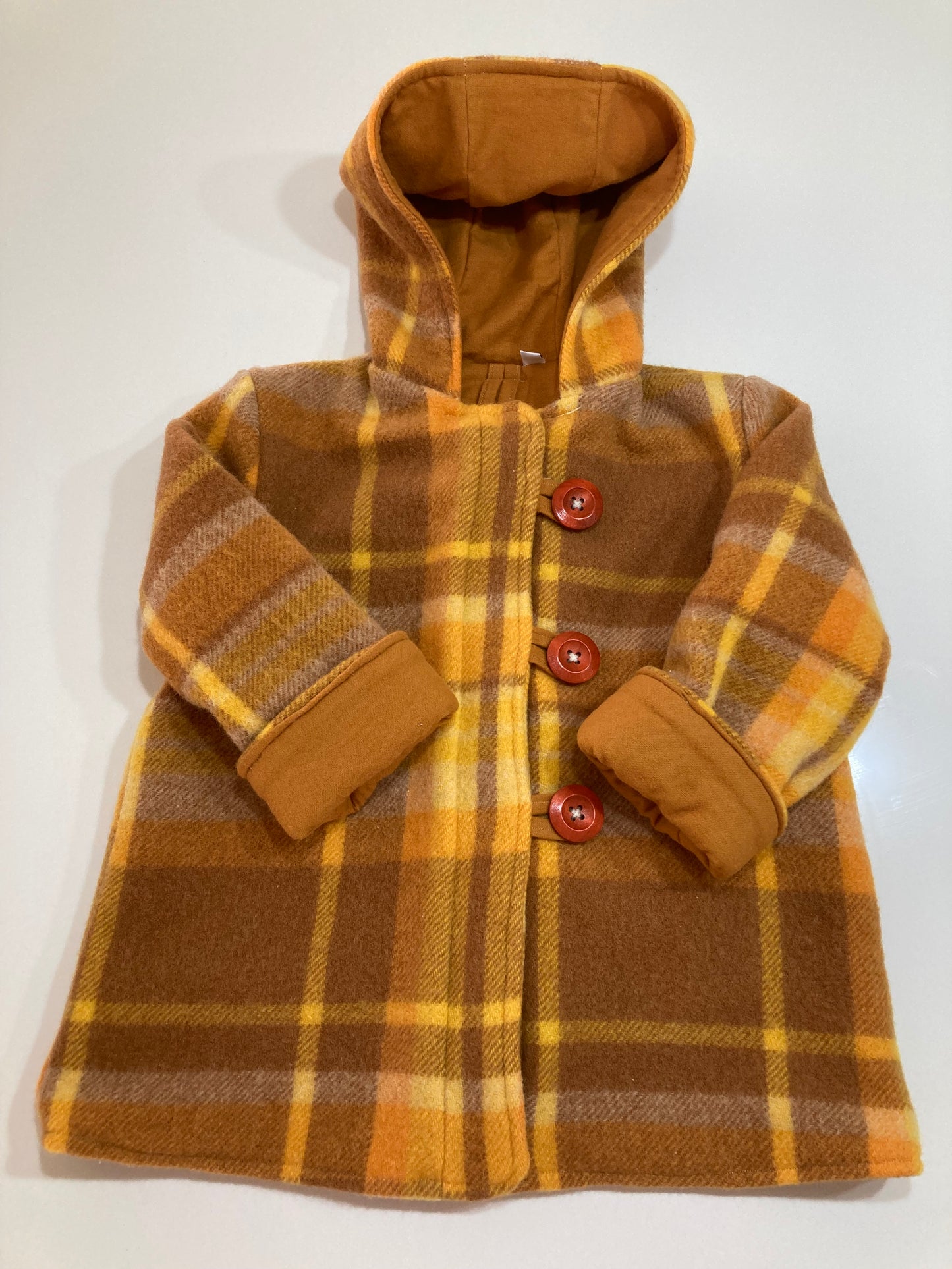 Size 3 Round Hood Wool Coat
