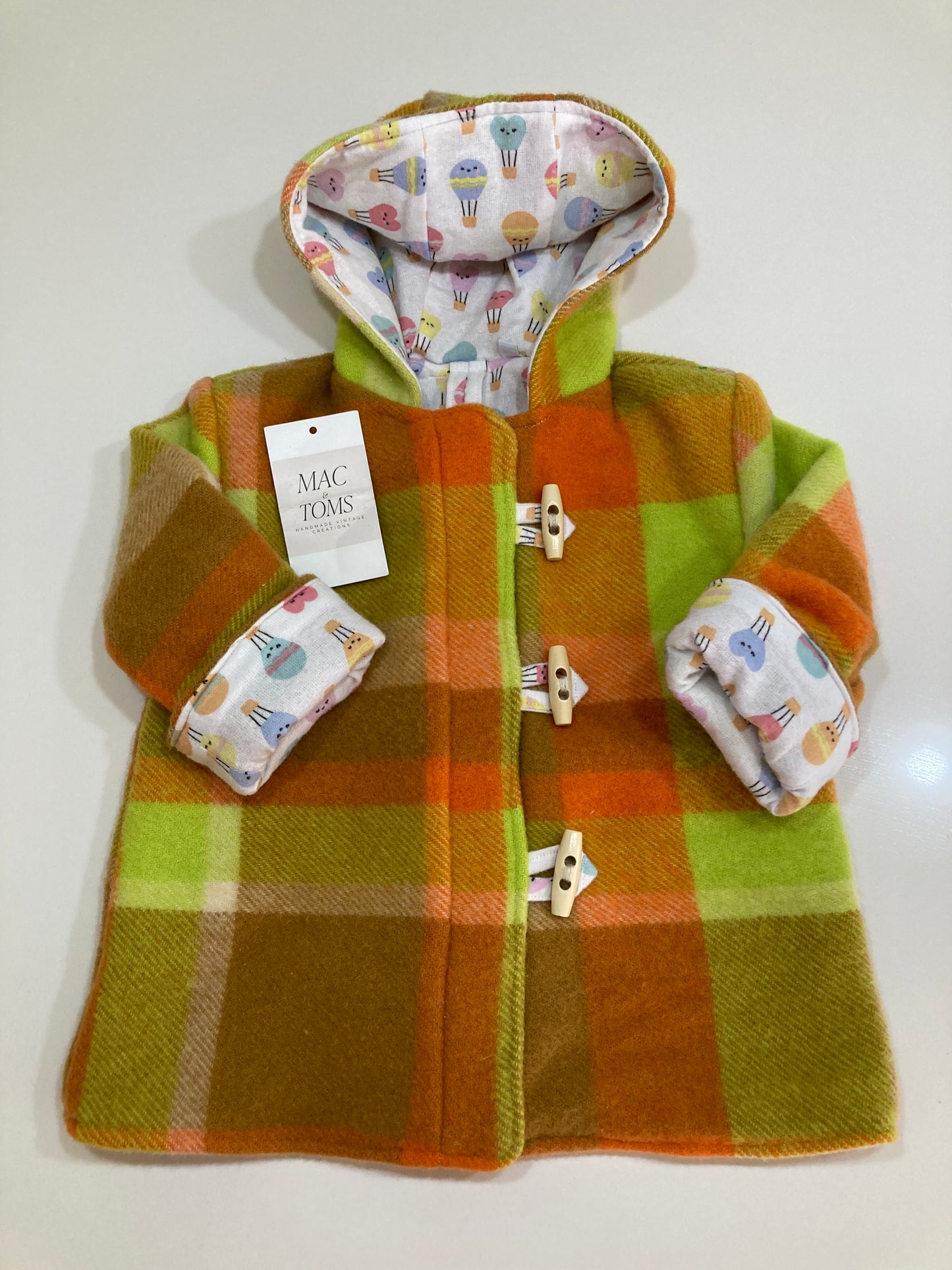 Size 1 Round Hood Wool Coat