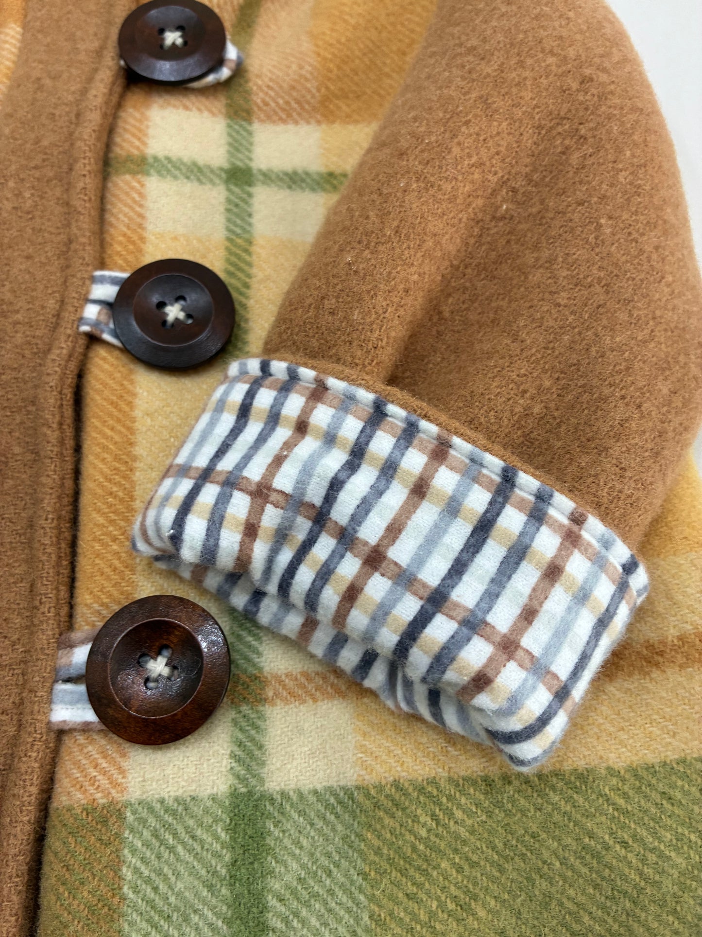 Size 3 Round Hood Wool Coat