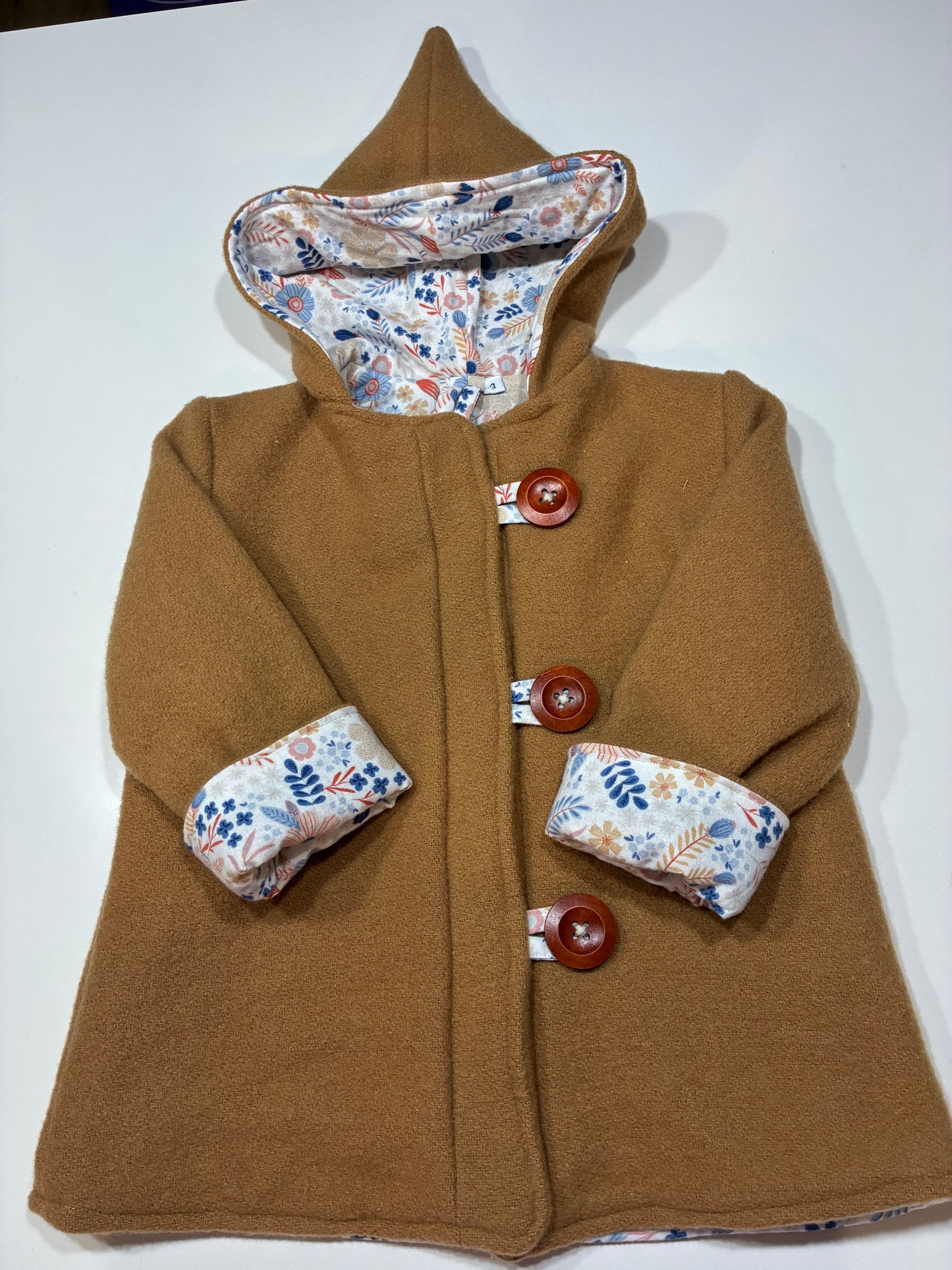 Size 3 Pixie Hood Wool Coat