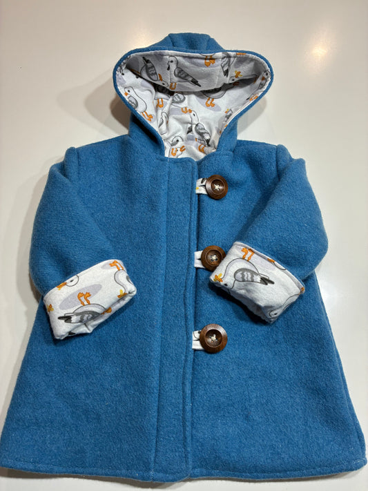 Size 4 Round Hood Wool Coat