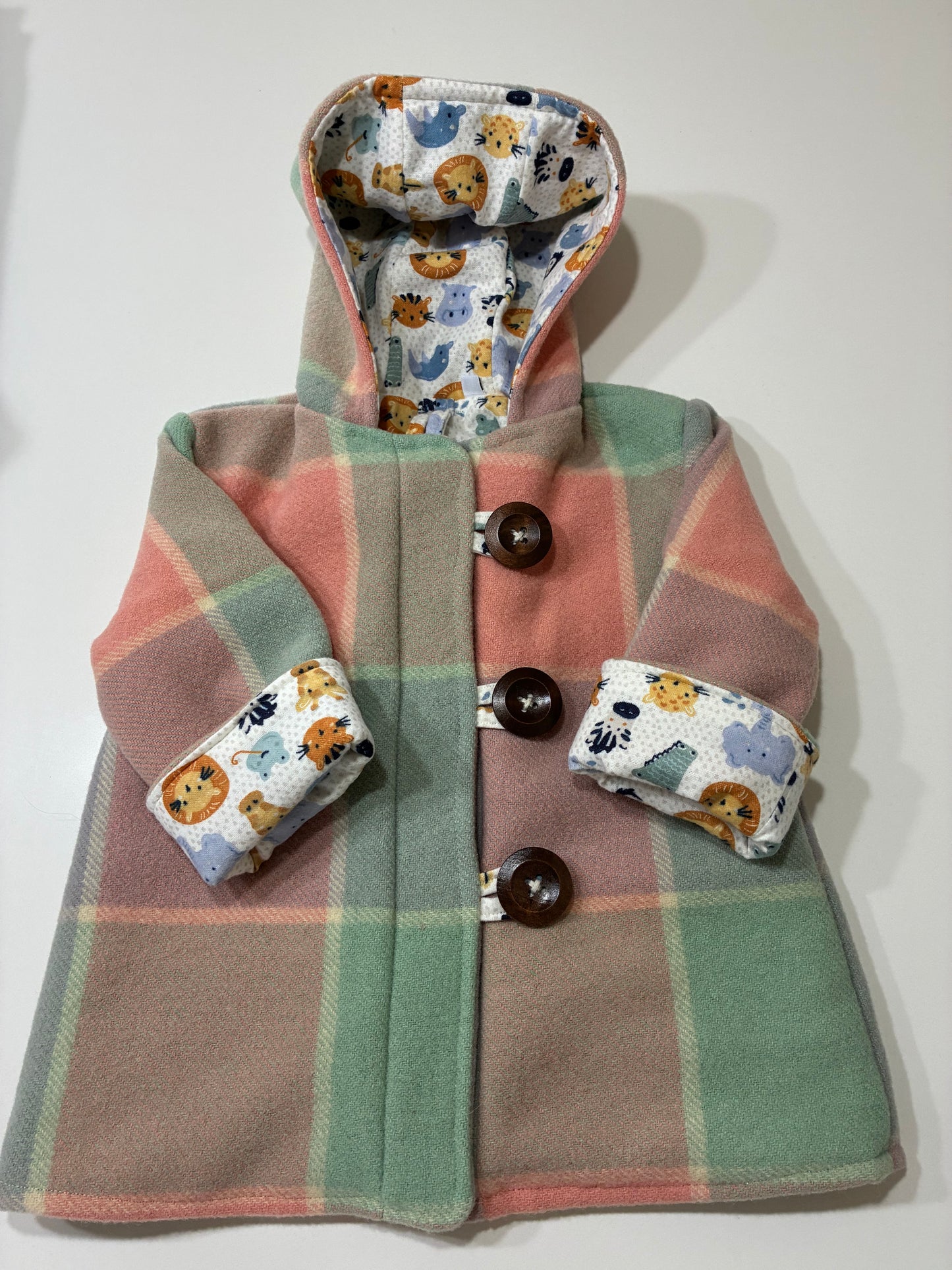 Size 1 Round Hood Wool Coat