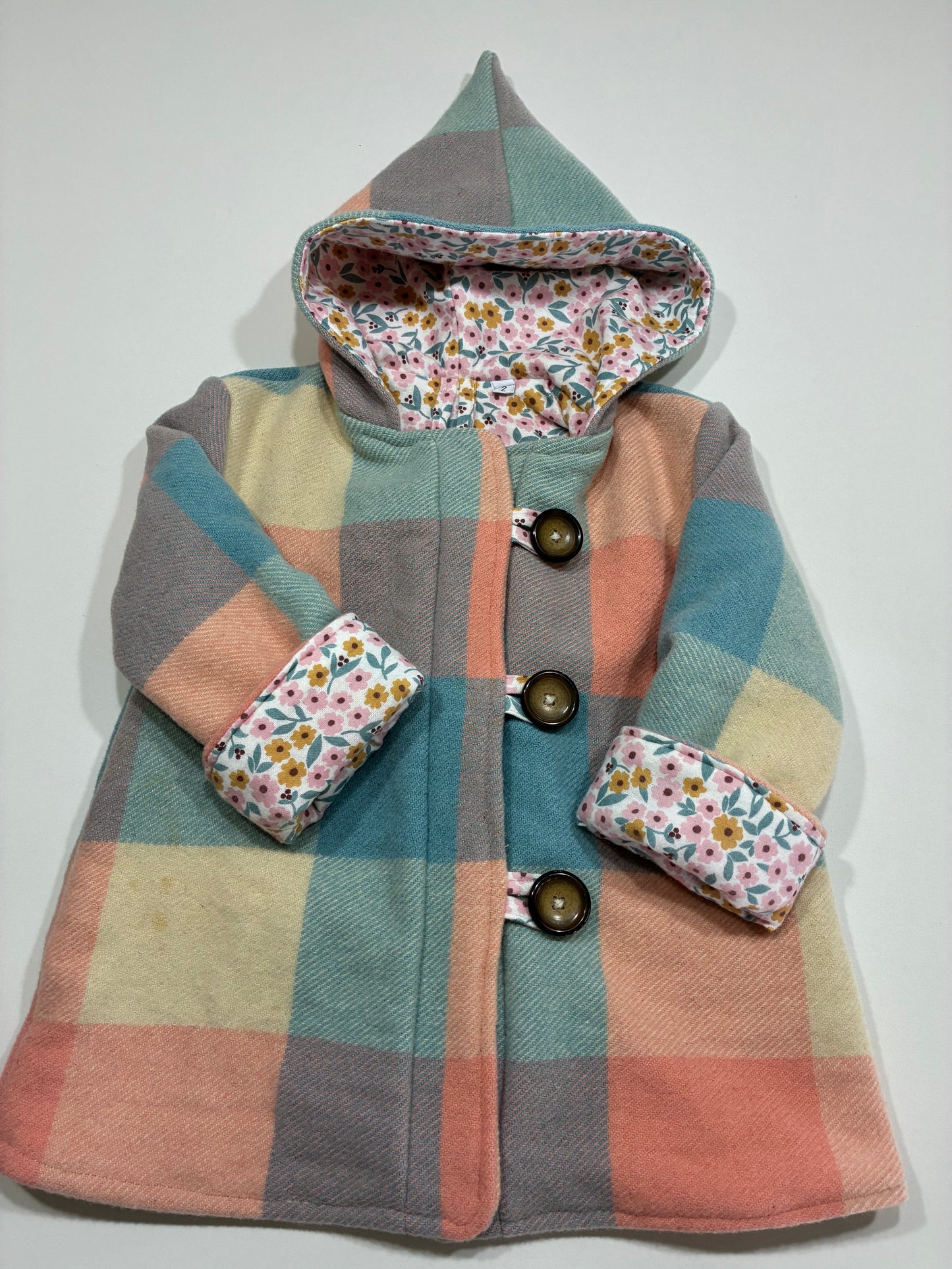 Size 2 Pixie Hood Wool Coat
