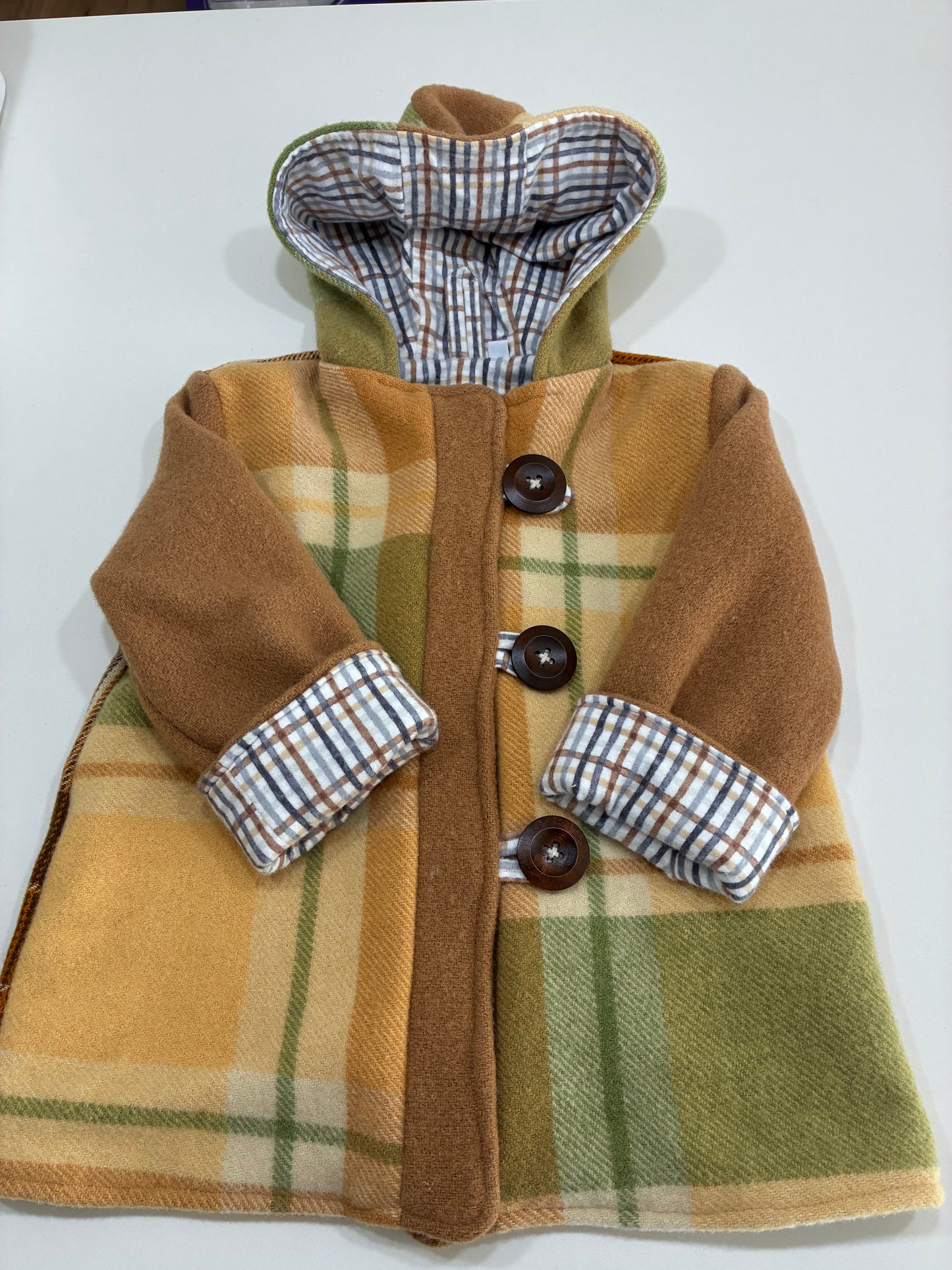Size 3 Round Hood Wool Coat