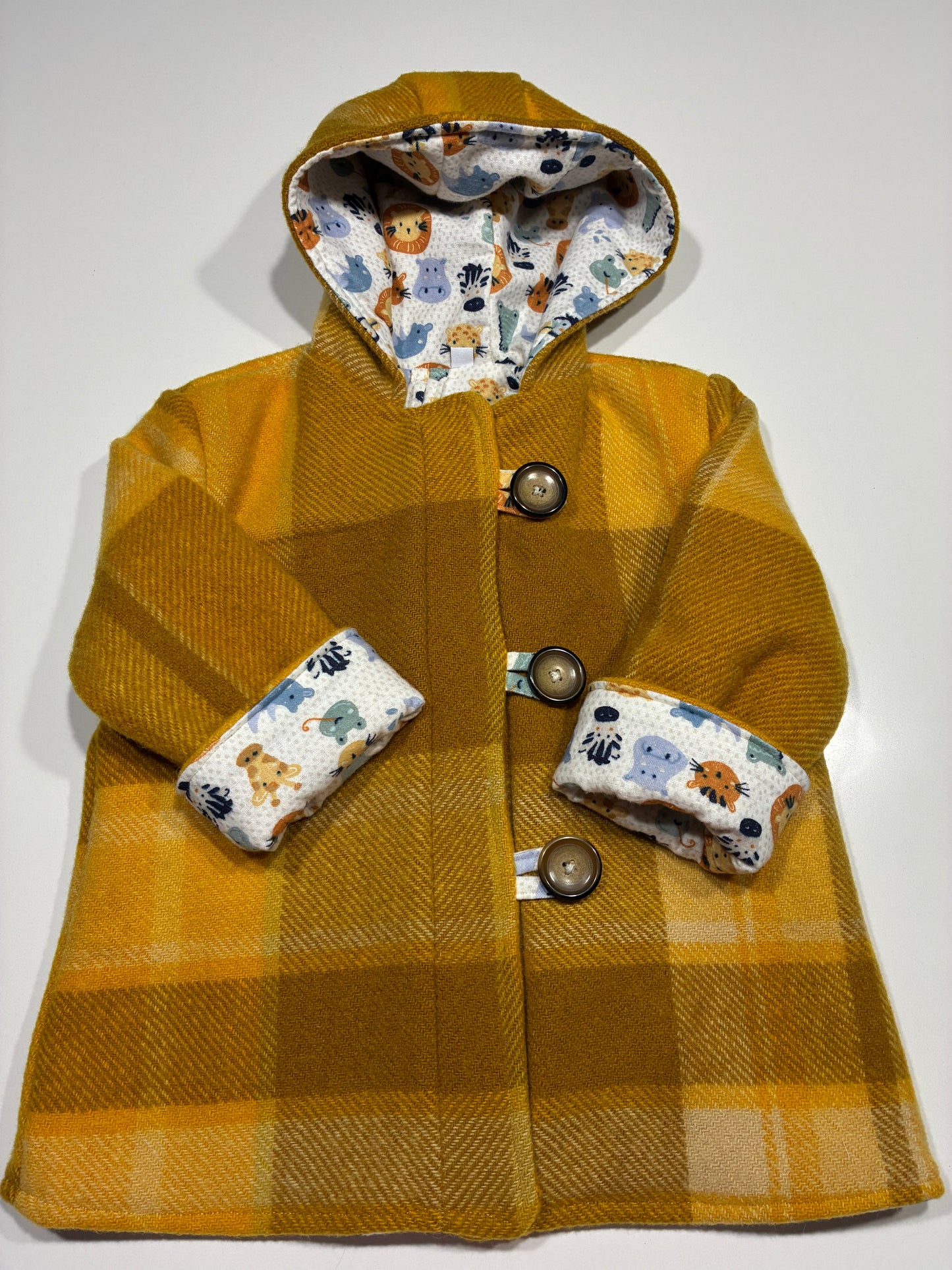 Size 2 Round Hood Wool Coat
