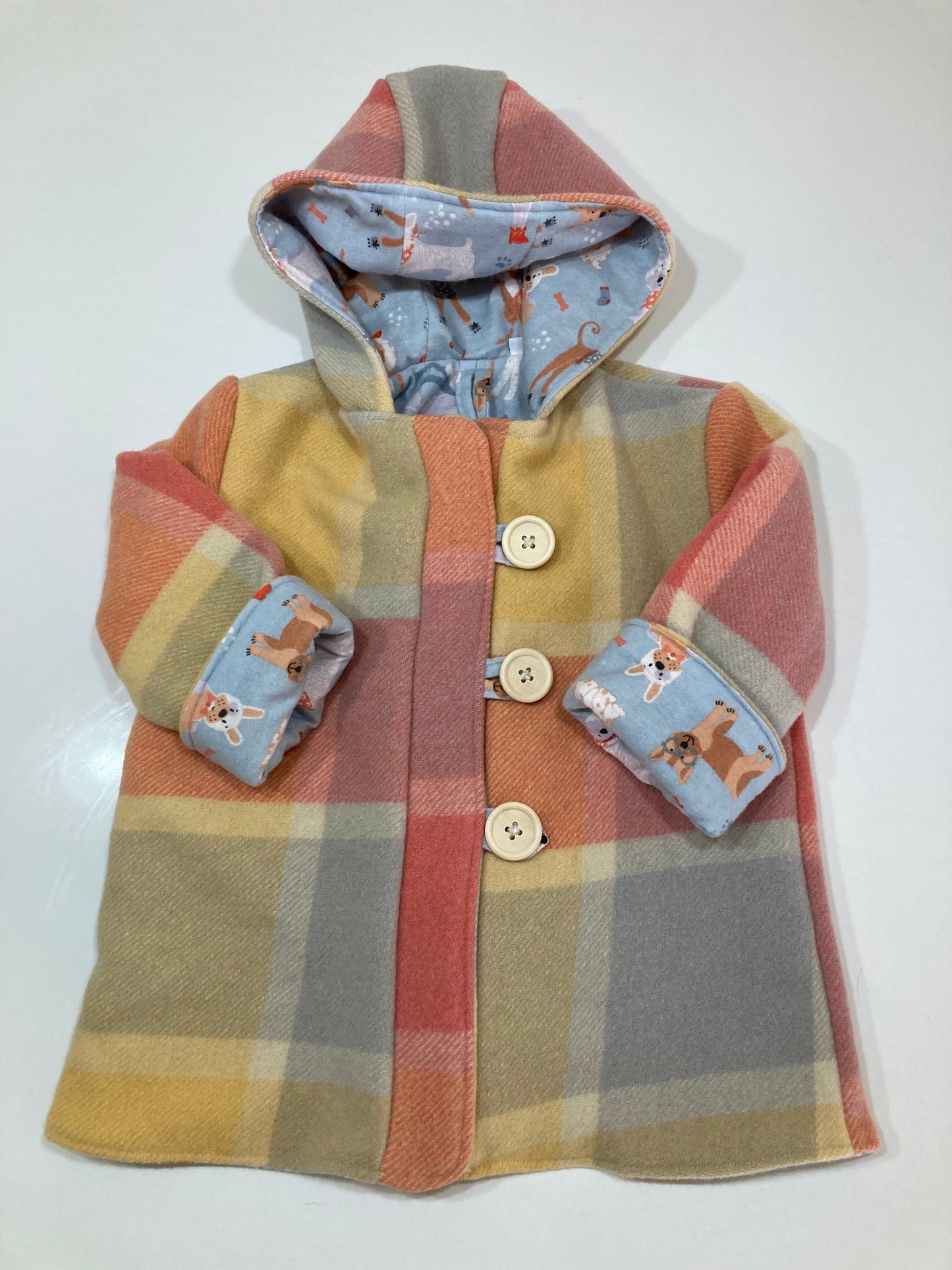 Size 2 Round Hood Wool Coat