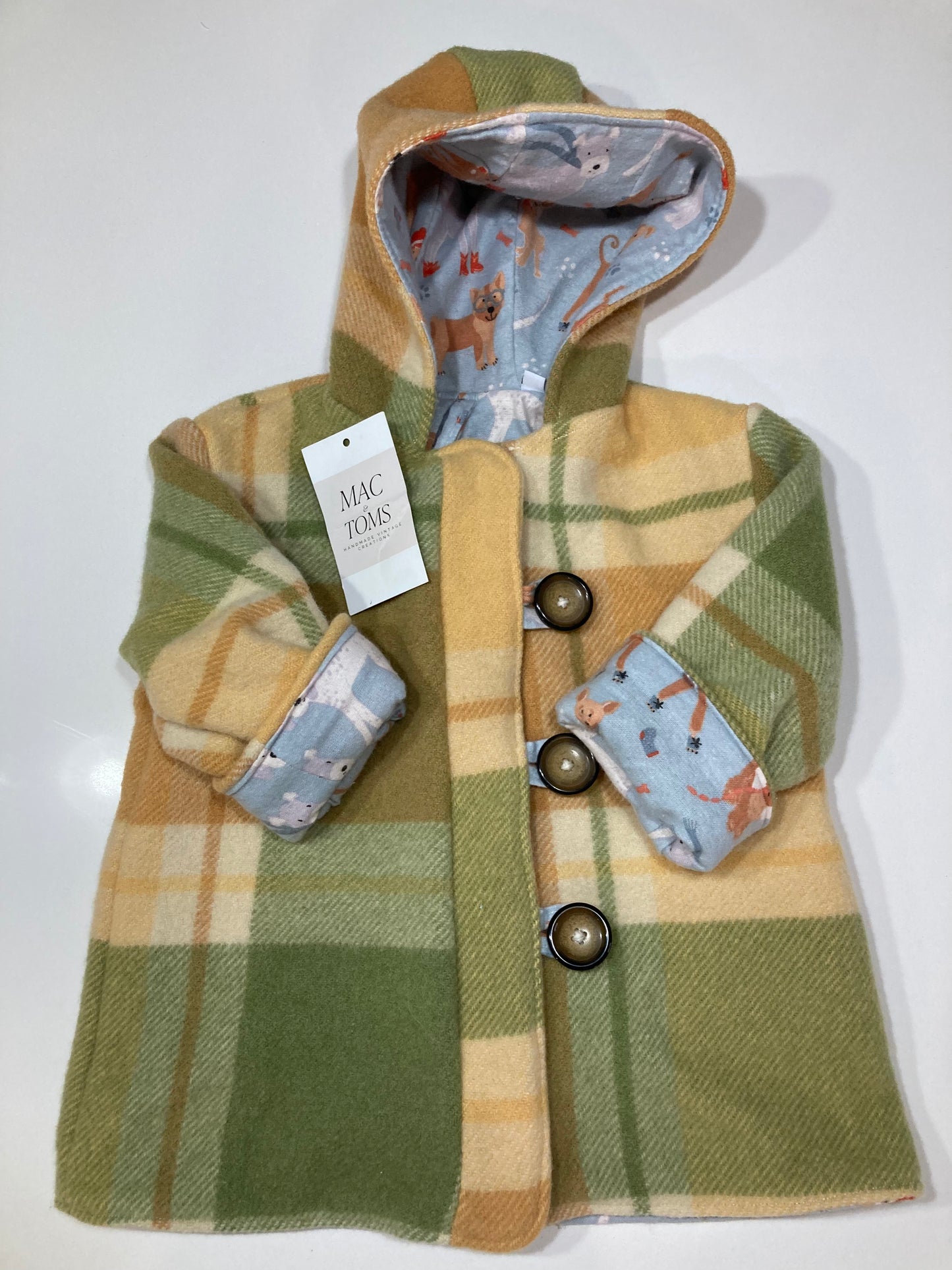 Size 1 Round Hood Wool Coat