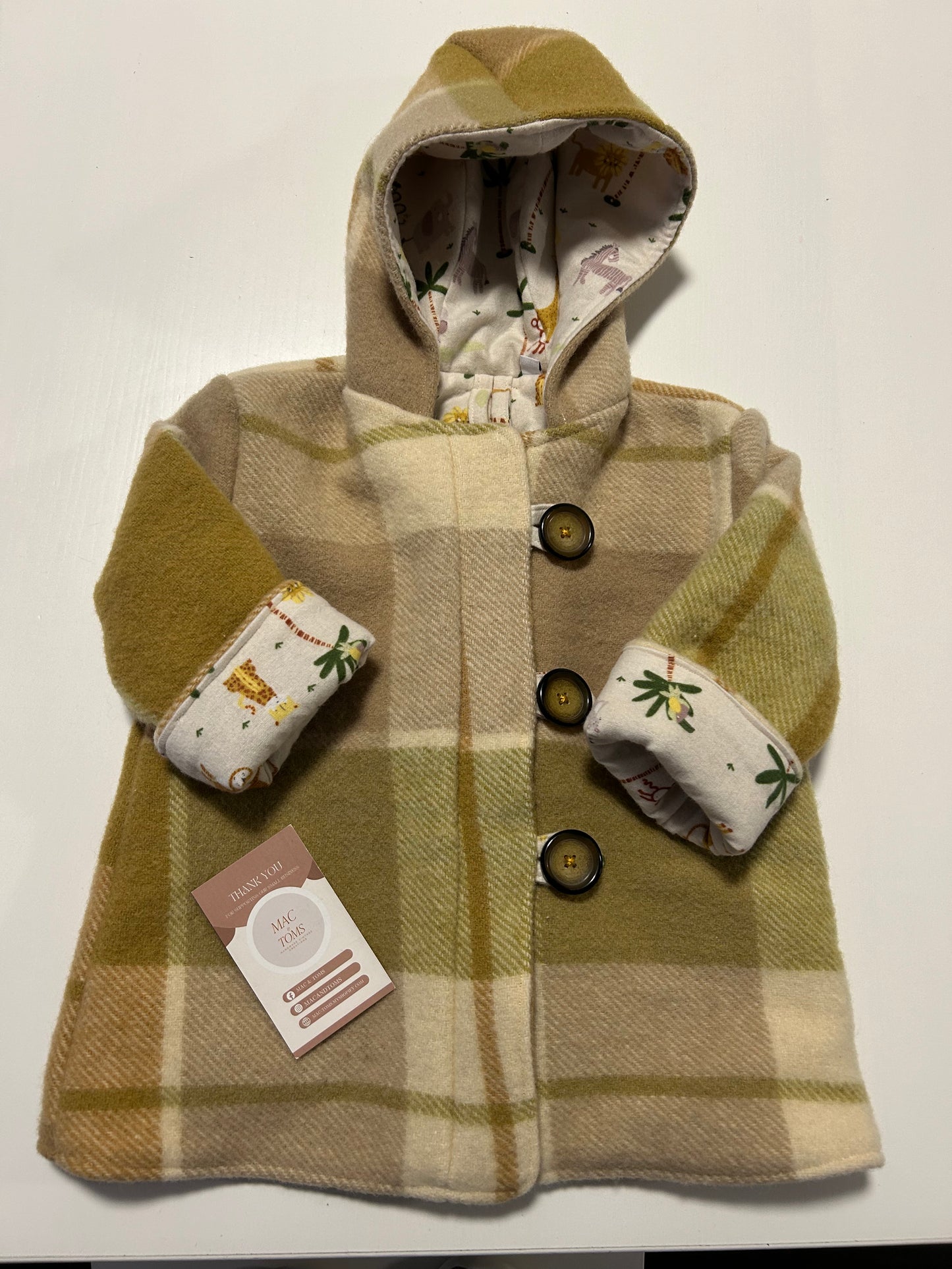 Size 1 Round Hood Wool Coat